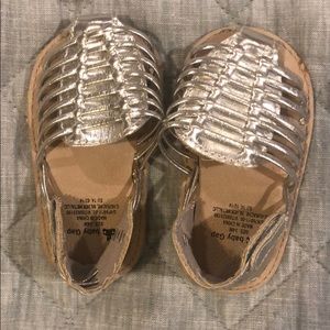 Baby gap silver gladiator sandals